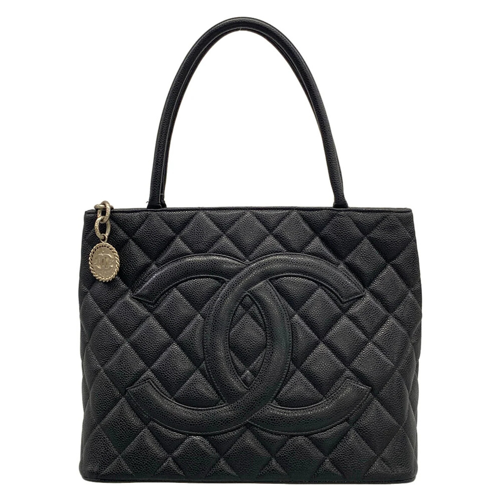 Chanel Caviar Medallion Tote Black #306264C22B